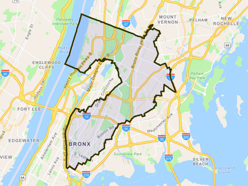 Map of NY-15 Congressional District