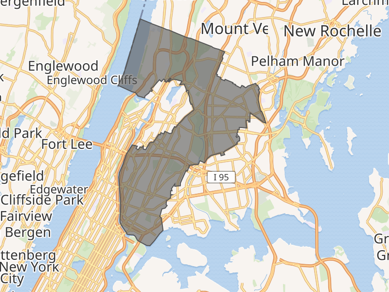 Map of NY-15 Congressional District